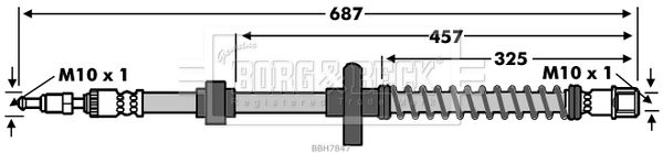 BORG & BECK Bremžu šļūtene BBH7847